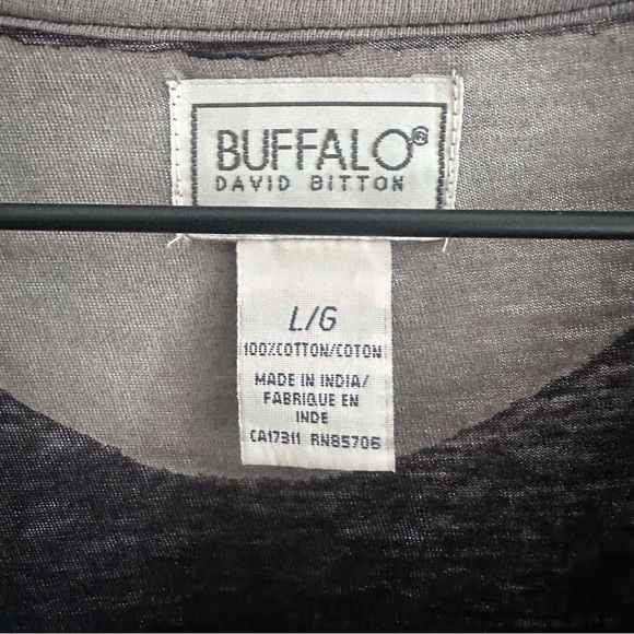 Buffalo David Bitton Gray Short Sleeve Vintage Tee Men’s Large - Picture 6 of 6